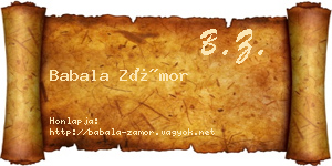 Babala Zámor névjegykártya